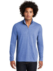 Sport-Tek PosiCharge Tri-Blend Wicking 1/4-Zip Pullover with custom logo embroidery