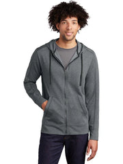 Sport-Tek PosiCharge  Tri-Blend Wicking Fleece Full-Zip Hooded Jacket with custom logo embroidery