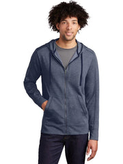 Sport-Tek PosiCharge  Tri-Blend Wicking Fleece Full-Zip Hooded Jacket with custom logo embroidery