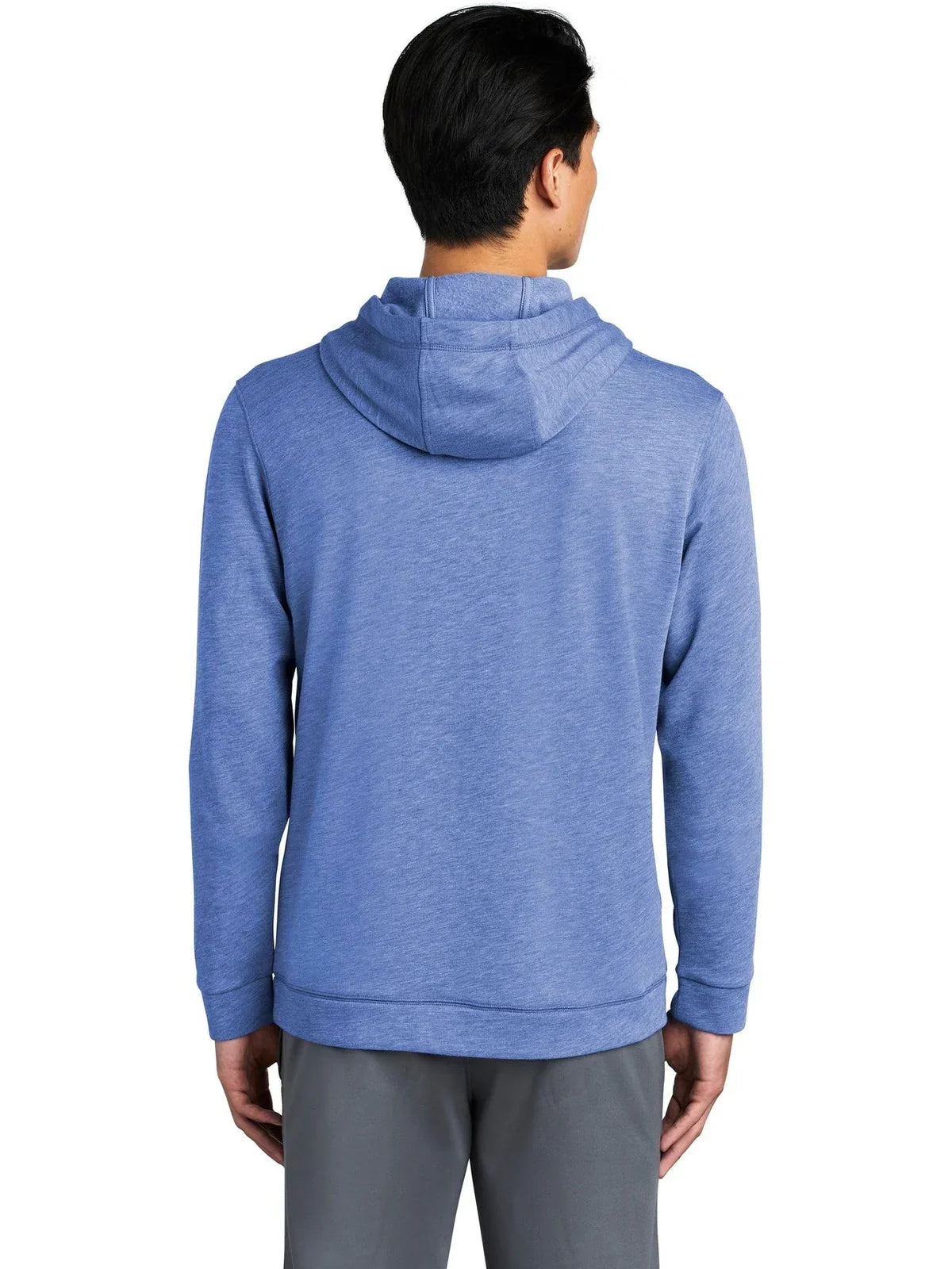 Sport-Tek PosiCharge Tri-Blend Wicking Fleece Hooded Pullover with custom logo embroidery