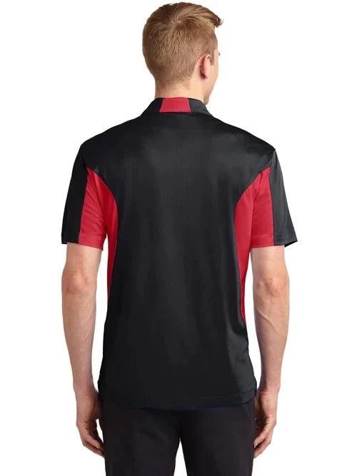 Sport-Tek Tall Side Blocked Micropique Sport-Wick Polo with custom logo embroidery