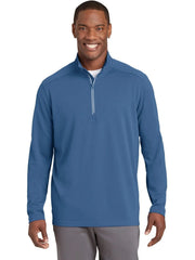 Sport-Tek Sport-Wick Textured 1/4-Zip Pullover with custom logo embroidery