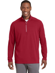 Sport-Tek Sport-Wick Textured 1/4-Zip Pullover with custom logo embroidery
