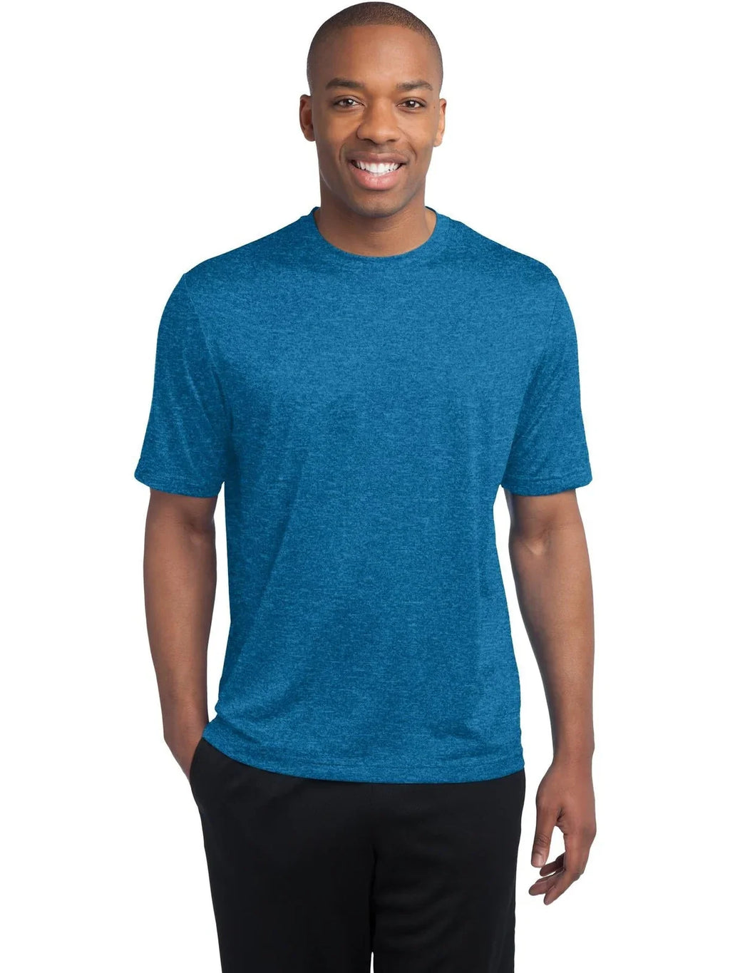 Sport-Tek Heather Contender Tee with custom logo embroidery