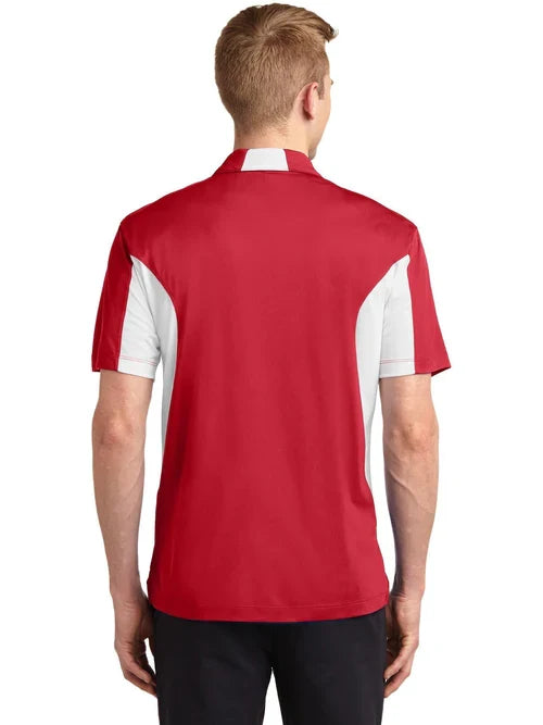 Sport-Tek Tall Side Blocked Micropique Sport-Wick Polo with custom logo embroidery