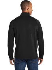 Sport-Tek Tall Sport-Wick Stretch 1/4-Zip Pullover with custom logo embroidery