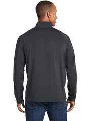 Sport-Tek Tall Sport-Wick Stretch 1/4-Zip Pullover with custom logo embroidery