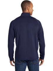 Sport-Tek Tall Sport-Wick Stretch 1/4-Zip Pullover with custom logo embroidery