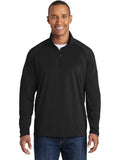 Sport-Tek Tall Sport-Wick Stretch 1/4-Zip Pullover with custom logo embroidery