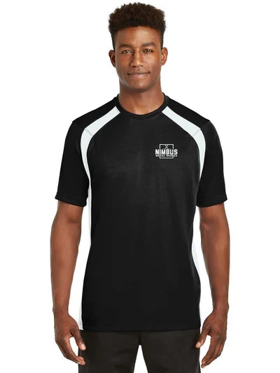 Sport-Tek Dry Zone Colorblock Crew with custom logo embroidery
