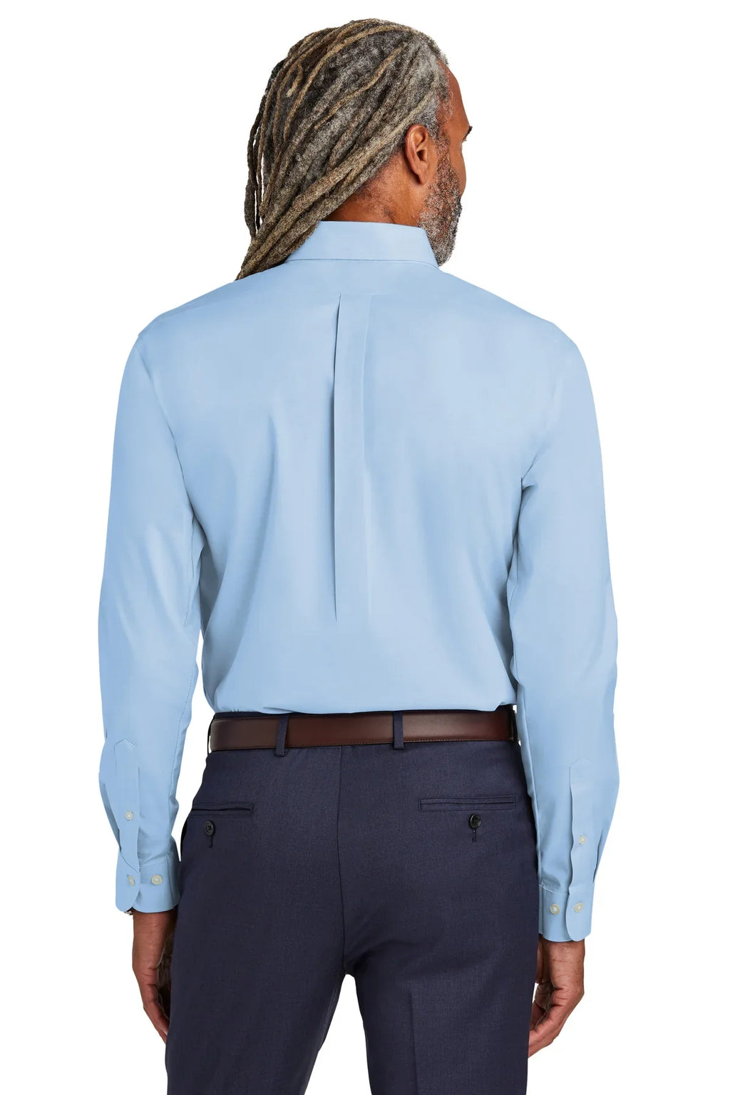 Brooks Brothers Tall Wrinkle-Free Stretch Pinpoint Shirt with custom logo embroidery