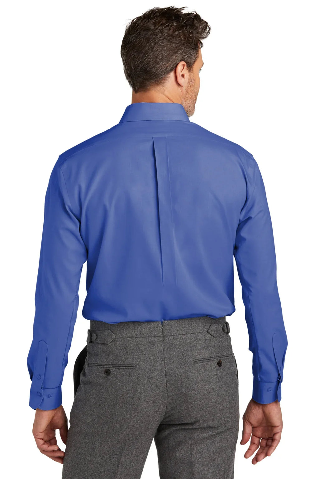 Brooks Brothers Tall Wrinkle-Free Stretch Nailhead Shirt with custom logo embroidery
