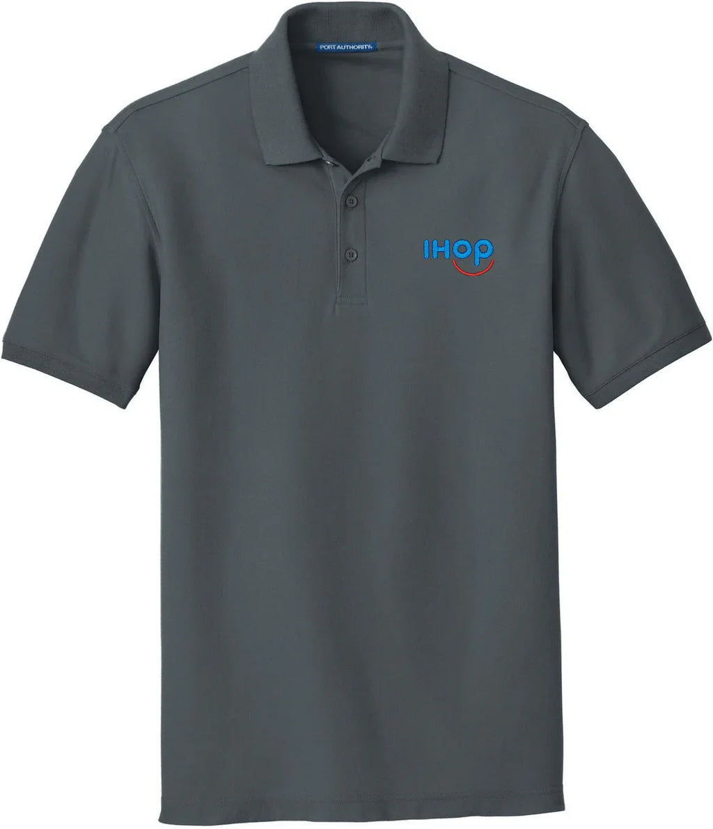 Port Authority Tall Core Classic Pique Polo with custom logo embroidery