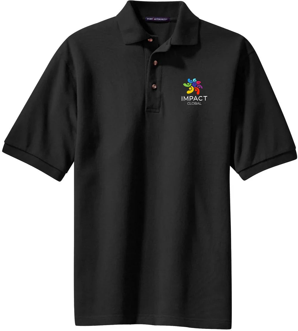 Port Authority Tall Heavyweight Cotton Pique Polo with custom logo embroidery