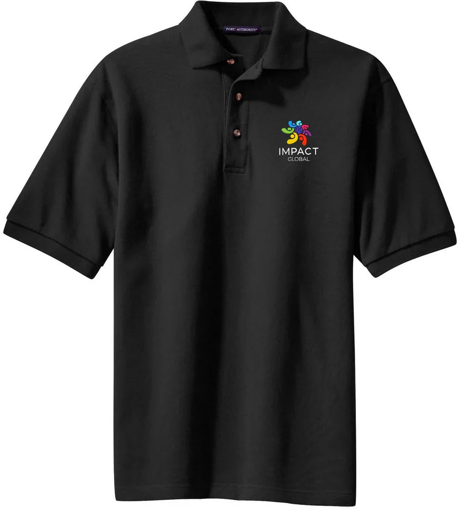 Port Authority Tall Heavyweight Cotton Pique Polo with custom logo embroidery