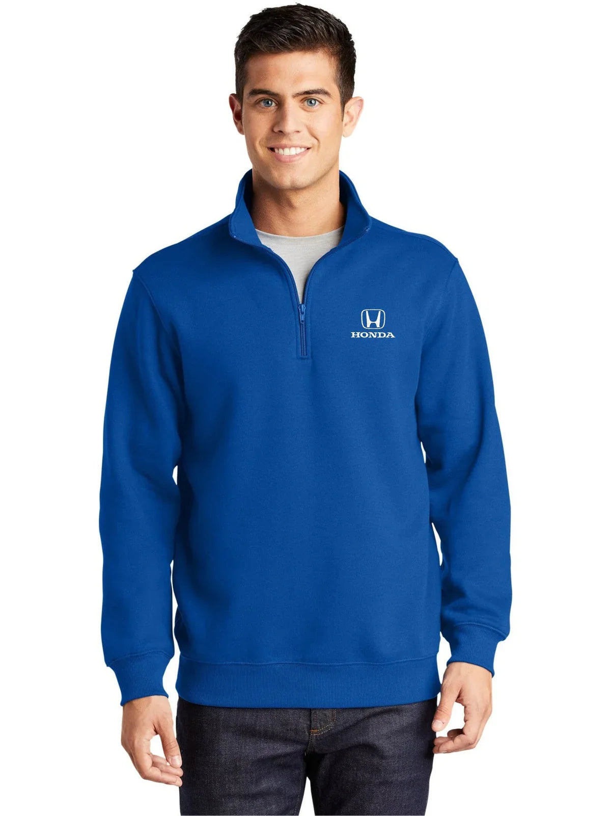 Sport-Tek Tall 1/4-Zip Sweatshirt with custom logo embroidery