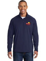 Sport-Tek Tall Sport-Wick Stretch 1/4-Zip Pullover with custom logo embroidery
