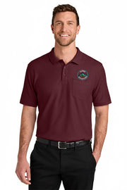Port Authority Wearever Signature Pique Pocket Polo with custom logo embroidery